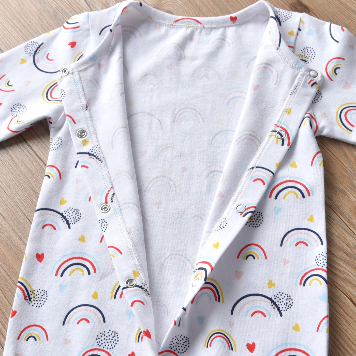 2pcs Infant Baby Girls Clothes Fashion Printed Cotton Long Sleeve Romper Jumpsuit with Headband Newborn Clothing for 0-18month