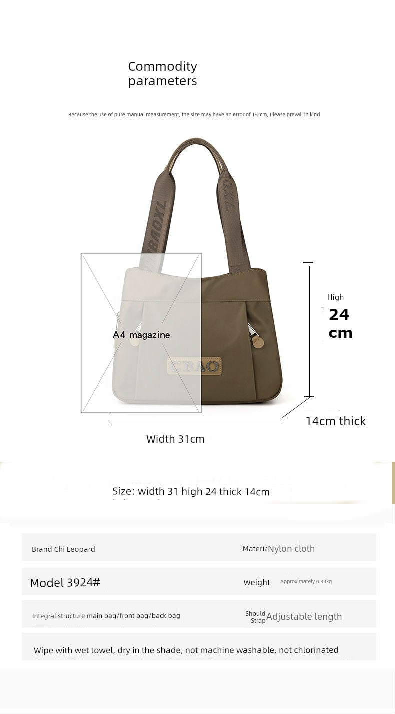 Work Clothing Large Capacity Nylon Fancy Tote Bag