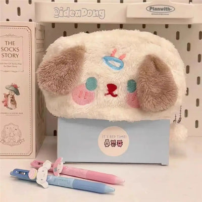 Cartoon Animal Pen Bag Large Capacity Pencil Case Multifunctional Storage Bag Student Gift Stationery Organizer School Supplies