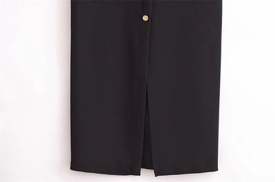 Women Long Dress Solid Color Summer Casual Slim Lady O-Neck Sleeveless Dresses Elegant Streetwear Female Button Up Belt Vestidos
