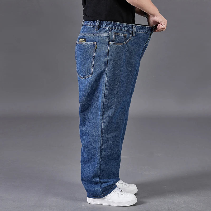 Big Size Jeans Men Large Size Jumbo Long Loose Pants Plus Size Loose Jeans Men