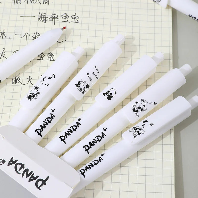 5 Pcs/set Lovely Puppy Cute Stationery Writing Pen Quick Drying Simple Model Press Gel Pen For Student Office School Supplies