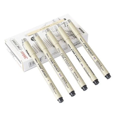 1Pcs Micron Ink Marker Pen Sketch Stationery Set Hook Line Sketching Needle Pen 12 Tips Art Supplies Drawing Pen