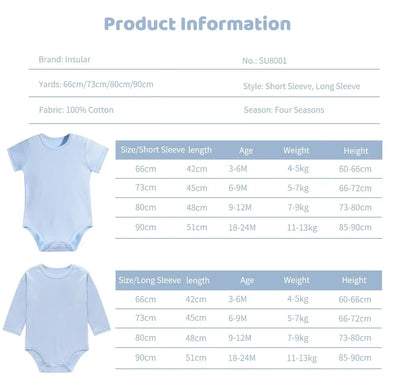 INSULAR Baby Cotton Rompers Infant Soft Jumpsuit Newborn Comfortable Bodysuits Kids Triangle Climbing Clothes Short Long Sleeves