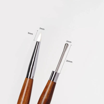 1/2/3Pcs Double Head Nail Art Brush Spatula Poly Nail Gel Pen Manicure Tip Extension Acrylic Builder Accessory Rod Tool