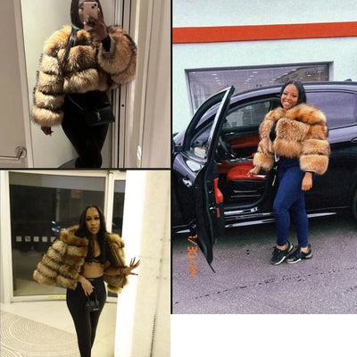 2024 new natural fur premium luxury winter real fur coat