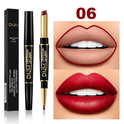 12 Colors 2 In1 Long-lasting Lip Liner Matte Lipsticks Portable Lip Pencil Waterproof Moisturizing Lip Makeup Contour Cosmetics