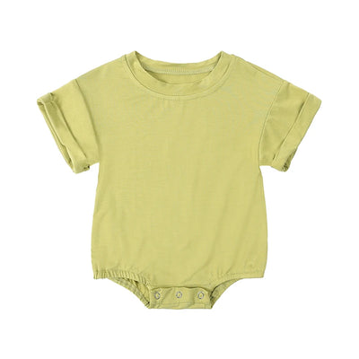 2025 Summer Newborn Baby Clothing Bamboo fiber casual Rompers 3-24M Infnat Boys Girls Jumpsuit Bebe Body Clothes Short Sleeve