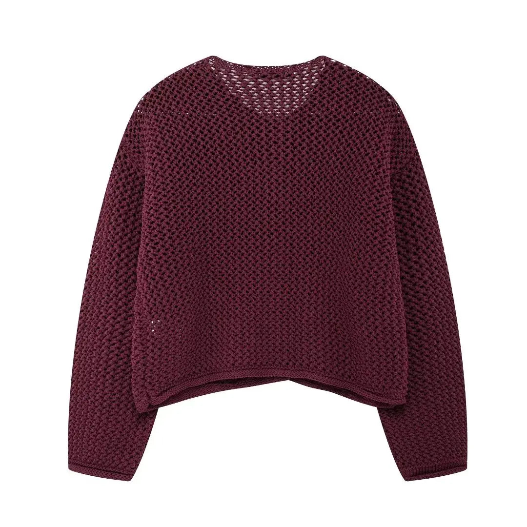 Knitted Cropped Cardigan