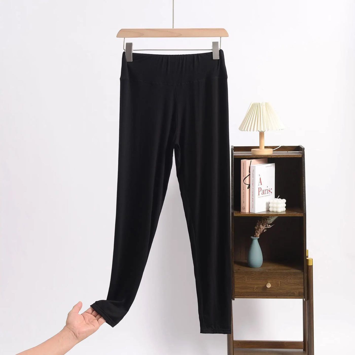 Plus Size Summer Modal Leggings High-Waisted Tummy control Shaping Capris Stretchy Wide-Band Ankle-Length Yoga Sports Pants