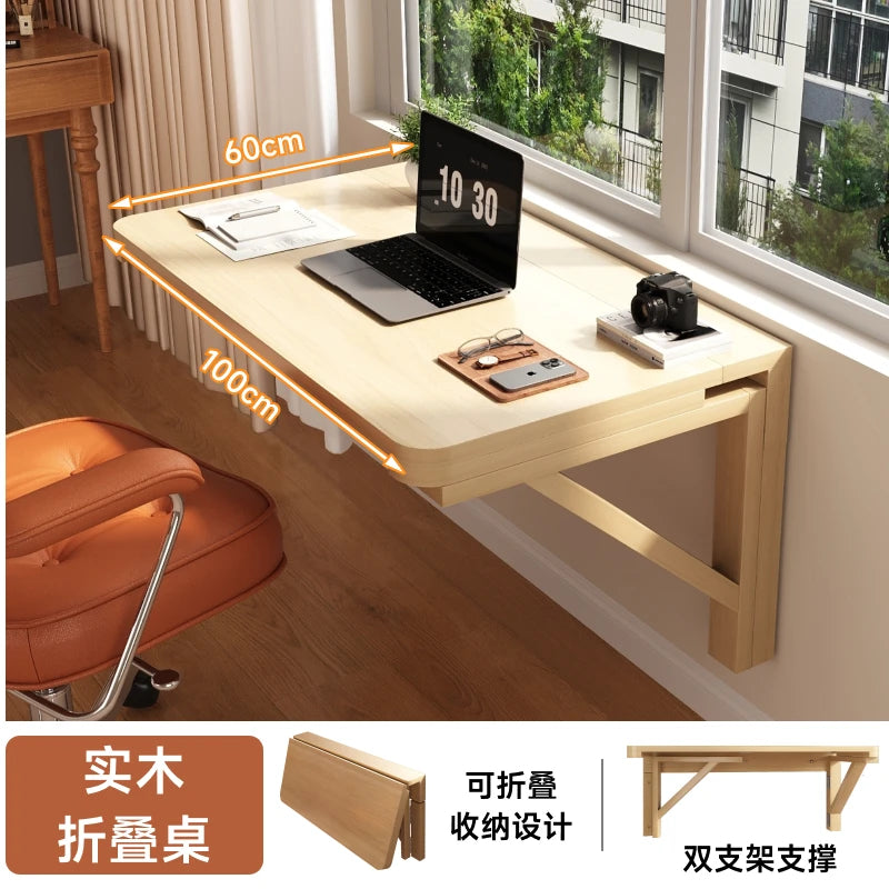 Nordic Style Wall Hanging Folding Table for Home Use Simple Study Desk Writing Desk Against The Wall Space-saving Laptop Desk