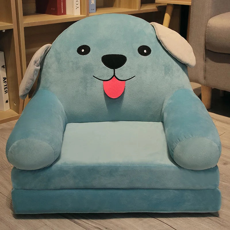 Children Sofa Cute Cartoon Lazy Folding Small Sofa Bed Girl Princess Baby Toddler Dual-purpose Small Child Seat