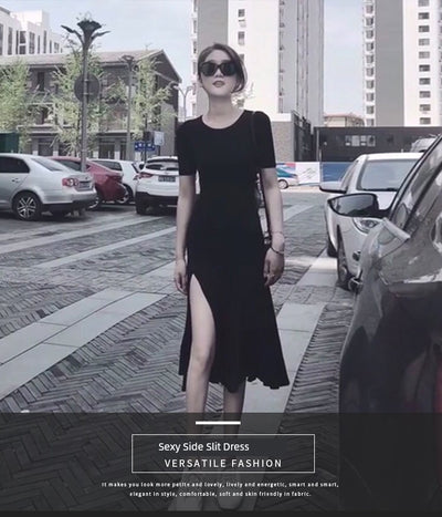 Women's Modal Black Summer Dress