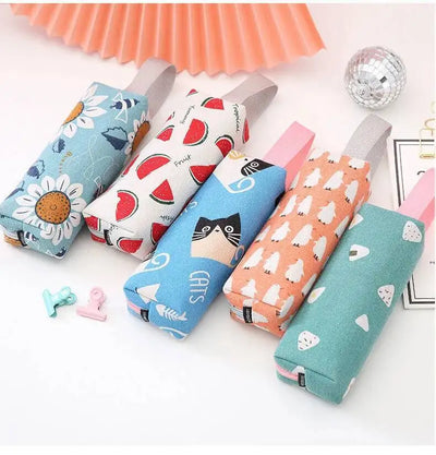1 Pieces Kawaii Cute Cartoon Animals Pen Pencil Bag School Office Supplies Stationery Receive Tools Makeup Pouch Cosmetics Case