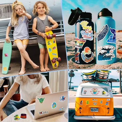 50pcs Boho Mental Healthy Stickers Aesthetic Decals For Laptop Luggage Skateboard Water Bottle Notebook Waterproof Vinyl Sticker