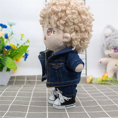 10CM Doll Clothes Fashion Tops Denim Jacket Casual Wears Jeans Pants For 1/12 Dolls Clothes Accessories Kids Toys