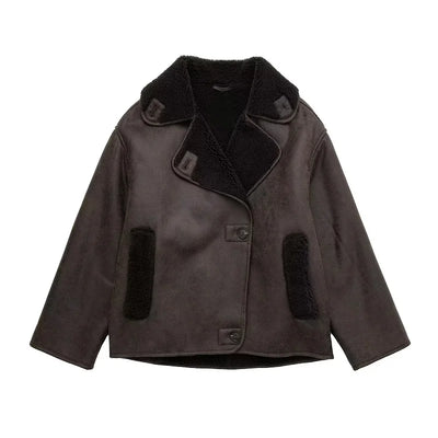 MUJER 2025 Woman Thick Faux Leather Jackets for Women Autumn Winter Warm Coats Female Demi-season Plush Jacket Women Outerwears