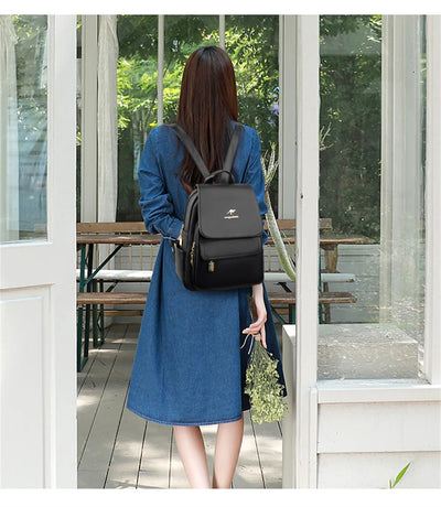 Women High Quality Leather Backpack Large Capacity School Shoulder Bags for Teenage Girls Travel Backpack Designer Sac A Dos