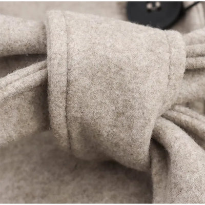 Elegant Fur Lapel Long Coat Women With Belt Woolen Full Sleeve Lace Up Loose Thicken Overcoat 2025 Spring Solid Pocket Outwear
