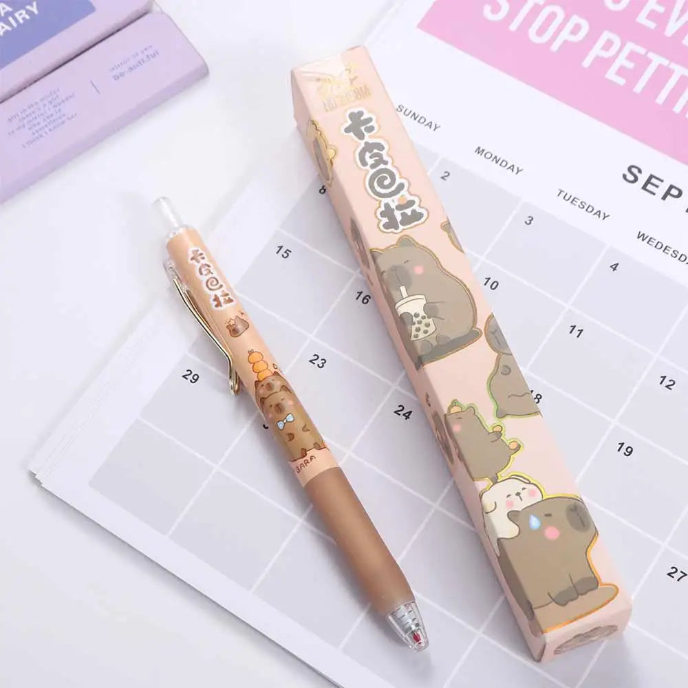 Cute Capybara Pencil Case for Boy Girl Large Storage Pencil Box School Accessories