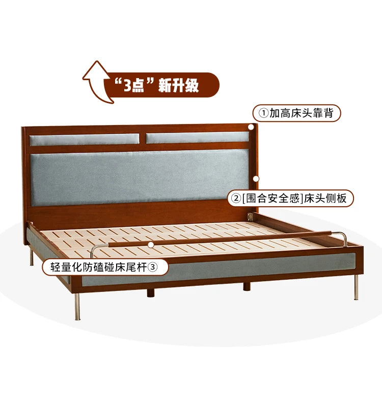 Wooden Cheap Storage Bed Bedroom Elegant Pretty Luxury Full Size Frame Bed Bases Queen Home Cama Box Casal House Accessories
