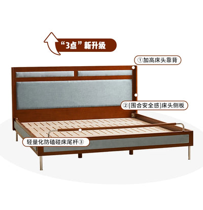 Wooden Cheap Storage Bed Bedroom Elegant Pretty Luxury Full Size Frame Bed Bases Queen Home Cama Box Casal House Accessories