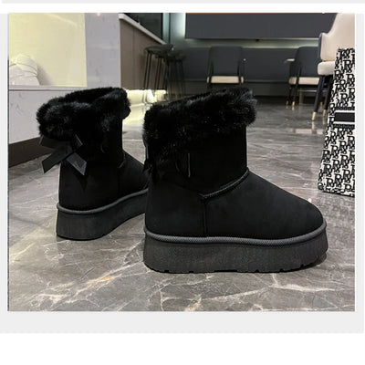 Snow Boots Women Winter Shoes Women Platform Boots Warm Plush Cotton Shoes Thicken Winter Woman Boots Flat Non-slip Botas Mujer