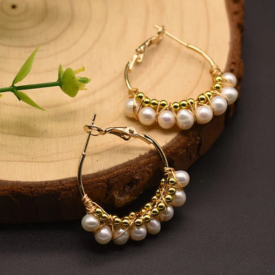 925 Sterling Silver Colorful Tassel Fresh Water Pearl Hoop Earrings Original Design Handmade Womans Luxe Jewelry GE0904