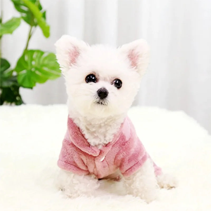 Soft Warm Dog Jumpsuits Pet Dog Coat for Small Dog Flower Pattern Puppy Pajamas Luxury Cat Jumpsuits Pet Jacket Coat Dog Clothes