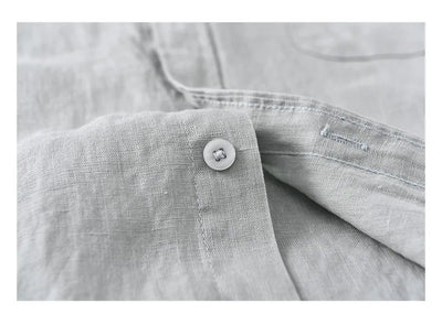 2025 Summer New Breathable Thin 100% Linen Short Sleeve Shirt for Men Casual Turn-down Collar Classic Shirt DC927