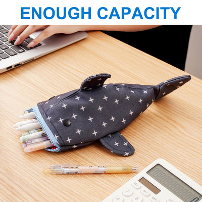 1PC Extra-Thick Fun Large Capacity Pencil Case with Smooth Zipper, for Office & Student Use