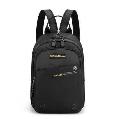 Men Nylon Small Backpack Rucksack  Multi-Functional Casual Travel Male Messenger Cross Body Chest Bags Knapsack Daypack