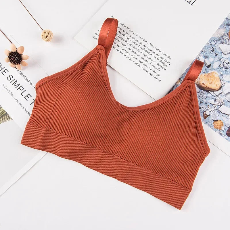 Women Seamless Bra Beautiful Back Sport Underwear Elastic Fitness Crop Top Yoga Vest Breathable Athletic BrassiereCasul Wear