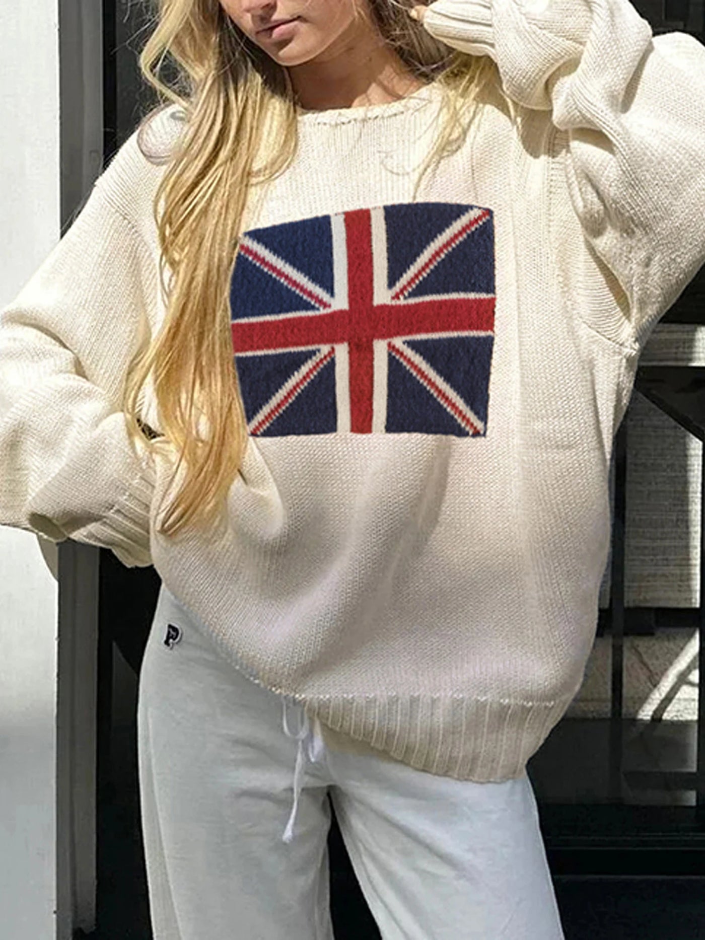 Women s American Flag Print Hoodies Long Sleeve V-Neck Loose Sweatshirt Autumn Winter Pullover Tops for Women