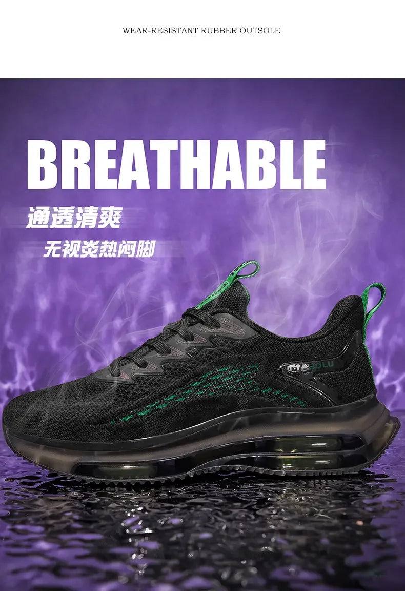 Sneakers Men New Fashionable Thick Soled Anti Slip Shock-absorbing Running Casual Sneakers Summer Mesh Shoes Zapatillas Hombre