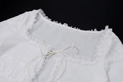 Hot Sale Women's Dress Sets for 2024 Autumn featuring Sexy V-Neck Knitted Cardigan and Sweet Lotus Leaf Hem Shorts