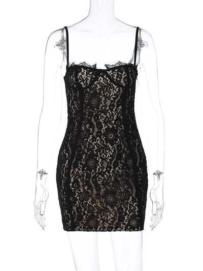 Hugcitar Black Sleeveless Slip Floral Print Sexy Bodycon Slim Mini Prom Dress Summer Women Fashion Y2K Clothes Party Nightclub