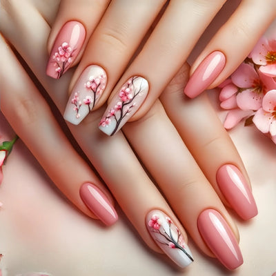 24pcs Square Stick-on Nails Set Goldfish Nail Tips Cheap Nail Seal Summer Beautiful false Nails Wholesale Holiday Press on Nails