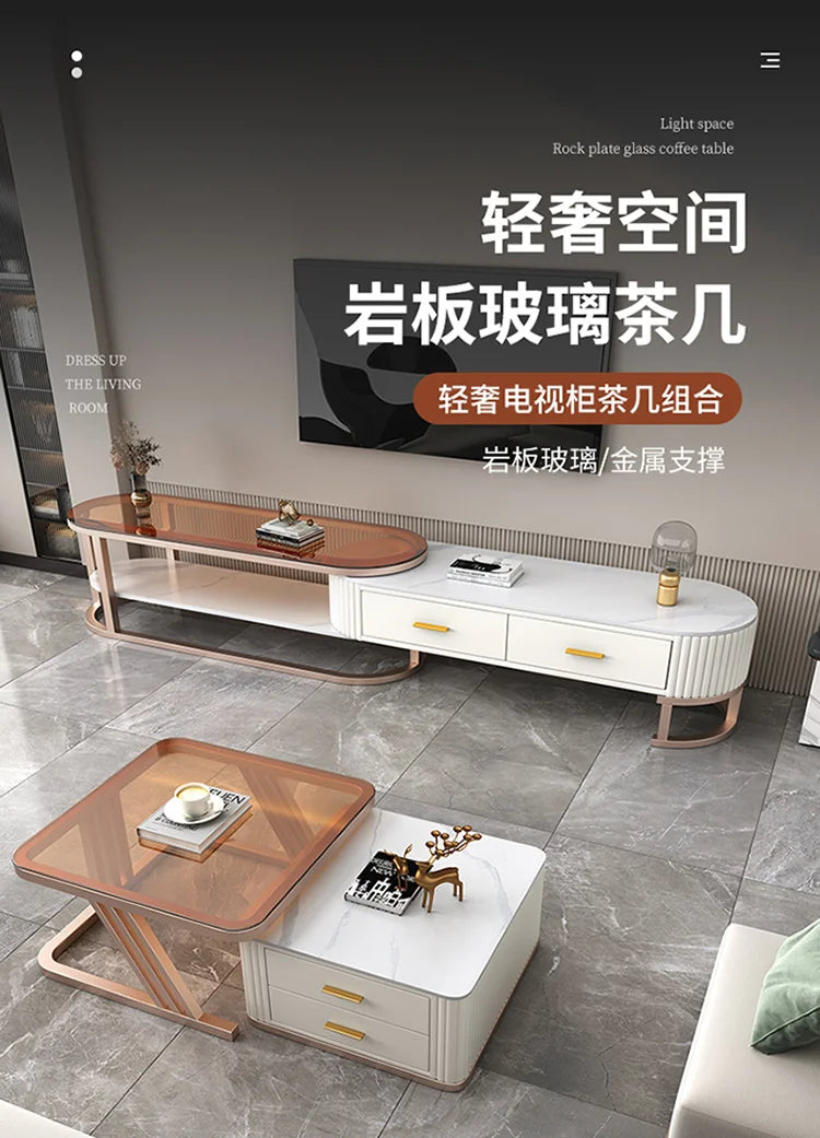 Nordic Aesthetic Coffee Table Living Room Light Luxury Designer Clear Unique Side Table Modern Simple Mesas Bajas Furniture