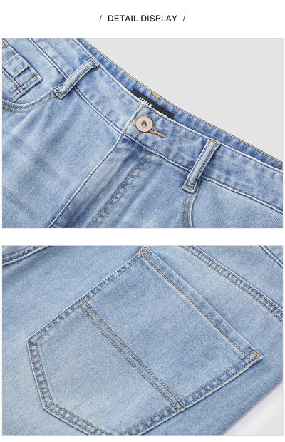 Semir Jeans Men Straight-Leg Retro Distressed 2025 New Summer Pants Cool Feeling Long Pants for Everyday and Trendy Outfits