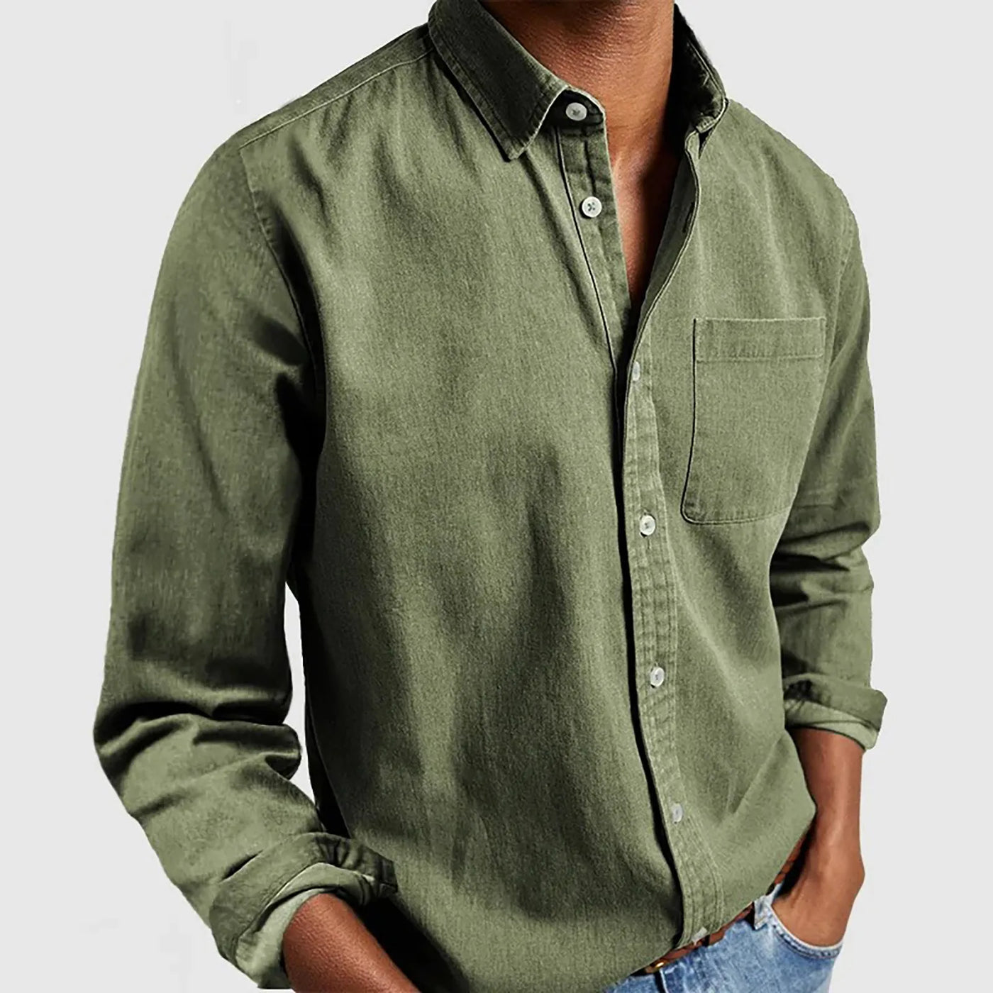 Loose Shirts Men'S Lightweight Long Sleeved Shirt Spring Summer Men'S Casual Cotton Linen Solid Color Long Sleeve Shirts