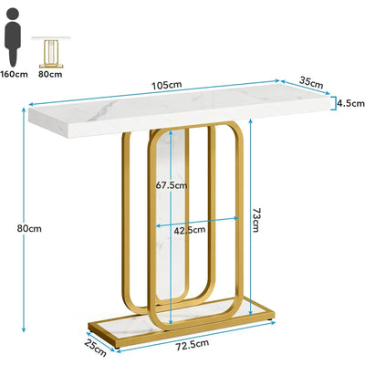 Modern Console Table, Entrance Table, Foyer Table for Entrance, Living Room, Hallway(without light strip)