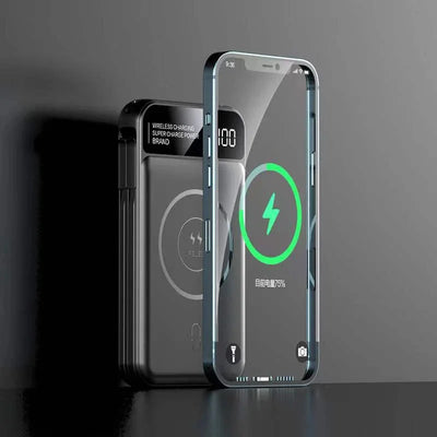 Xiaomi Emergency 50000mah Wireless Charging Power Bank Magnetic Charging Built-in Wire Mobile Phone Battery For IPhone Magsafe