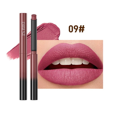 New Velvet Matte Lipstick Long Lasting Waterproof Lipstick Non-Stick Cup Lip Stain Tint Cosmetics Lip Pencil Liner Makeup