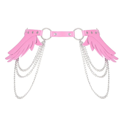 Y2k Style Angel Wing Rivet Waist Belt PU Universal Belt Hot Girl Women Waist Belt for Coat Skirts Jeans Decorative