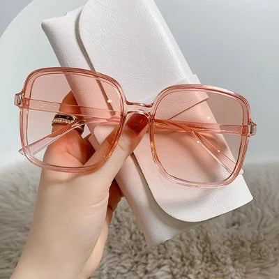 2023 New Rice Nail Square Sunglasses Fashion Sunglasses Women's UV Protection Retro Eyeglasses Large UV400 Goggles Women Brand