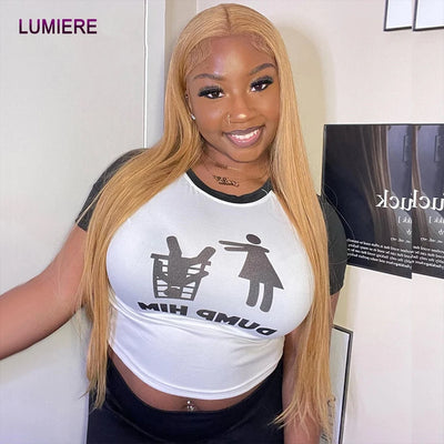 #27 Honey Blonde Bone Straight Bundles 1/3/4 PCS Human Hair Extensions 100%  Jerry Curl Virgin Raw Human Hair Weave Bundles