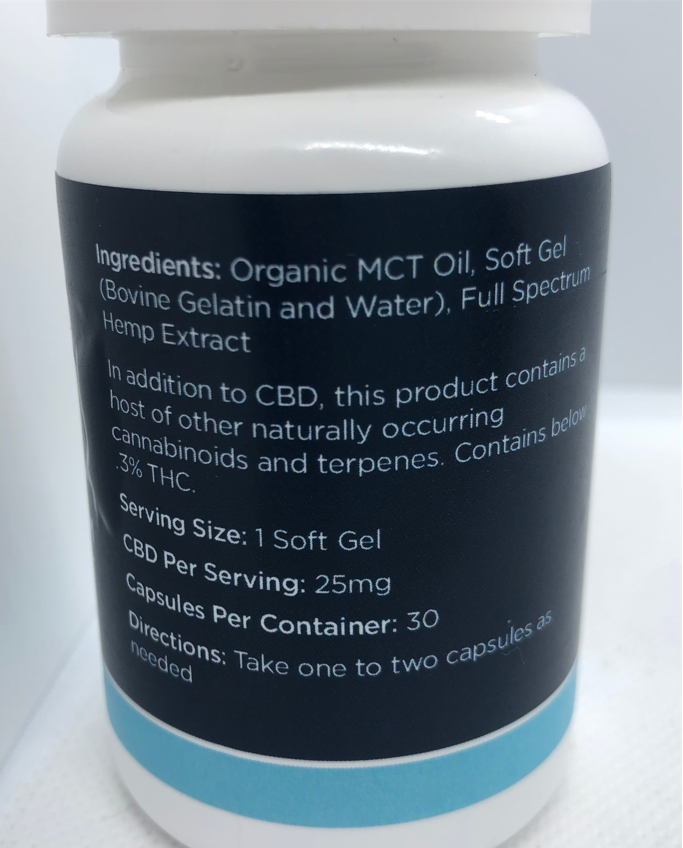 Soft Gels - Full Spectrum Hemp Extract (25mg CBD)