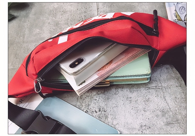 Men's and Women's Chest Bag, Shoulder Crossbody Bag, Adjustable Shoulder Bag, Motorcycle Korean Style Casual Small Waist Bag, Men's Bag