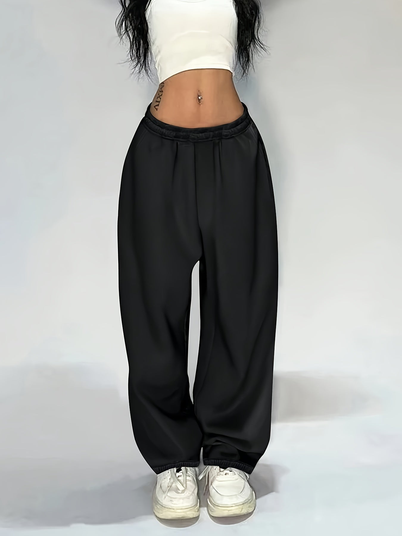 Women'S Long Pants Set, 3pcs Combo, Women'S Solid Color Pocket Simple Joggers, Suitable for Daily Casual, Autumn And Winter New Arrivals.